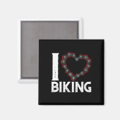 Mountain Bike Cycling Bicycle I Love Biking  マグネット (正面/裏面)