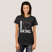 Mountain Bike Cycling Bicycle I Love Biking  Tシャツ (正面フル)
