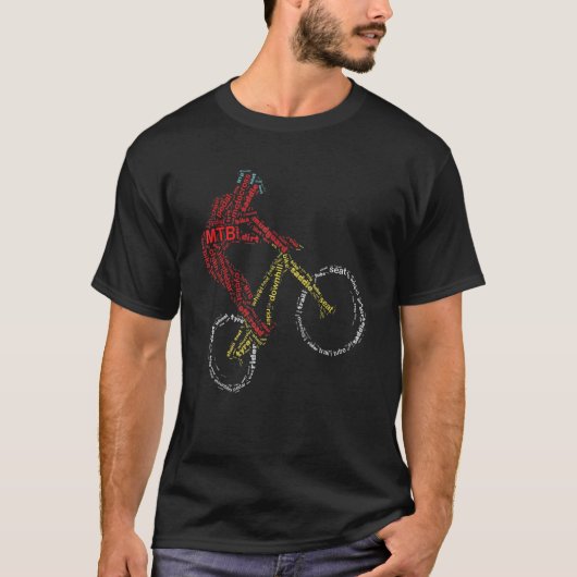 Mountain Bike MTB Cycling Bicycle Riding Cyclist W Tシャツ (正面)