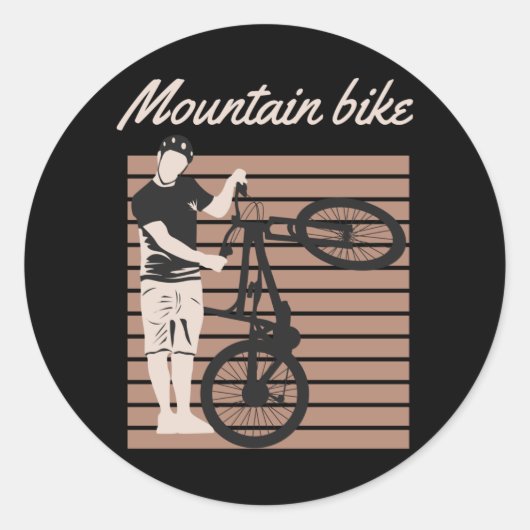 Mountain Bike Rider ラウンドシール (正面)