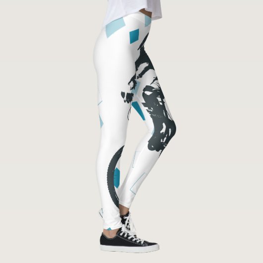Mountain bike Rider Blue Leggings レギンス (右)