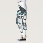 Mountain bike Rider Blue Leggings レギンス (左)