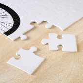 Mountain bike silhouette - Choose background color ジグソーパズル (側面)