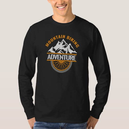 Mountain Biking Adventure MTB Cycling Tシャツ (正面)