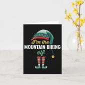 Mountain biking Elf Family Matching Christmas Gift カード (黄色い花)