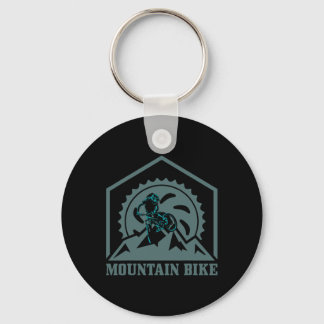 Mountain Biking It Never Gets Easier Downhill Moun キーホルダー