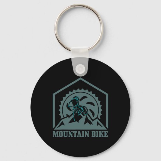Mountain Biking It Never Gets Easier Downhill Moun キーホルダー (正面)