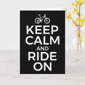 Mountain Biking, Mountain Biker, Keep Calm And Rid カード (黄色い花)