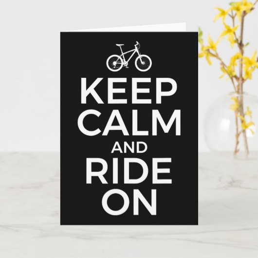 Mountain Biking, Mountain Biker, Keep Calm And Rid カード (黄色い花)