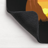 Mountain Biking Retro Sunset Trail Rider  マウスパッド (コーナー)