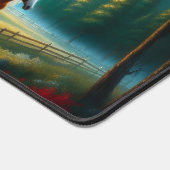 Mountain Cabin Desk Mat with Horse デスクマット (コーナー)