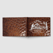 Mountain Cabin Faux Crocodile Leather Doormat ゲストブック (全面)