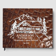 Mountain Cabin Faux Crocodile Leather Doormat