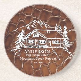 Mountain Cabin Faux Crocodile Leather Doormat コースター