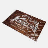 Mountain Cabin Faux Crocodile Leather Doormat ドアマット (アングル)