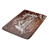 Mountain Cabin Faux Crocodile Leather Doormat バスマット (アングル)