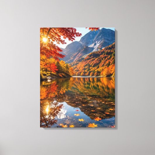 Mountain Calm in Fall キャンバスプリント (正面)