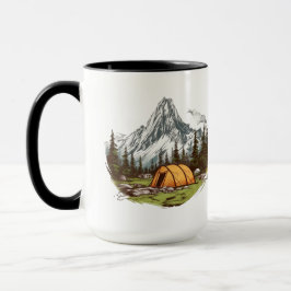 Mountain camping scene Nature マグカップ