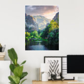 Mountain Canyon Sunrise Wall Art Landscape Print ポスター (ホームオフィス)