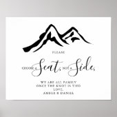 Mountain Choose a Seat Not a Side Wedding ポスター (正面)