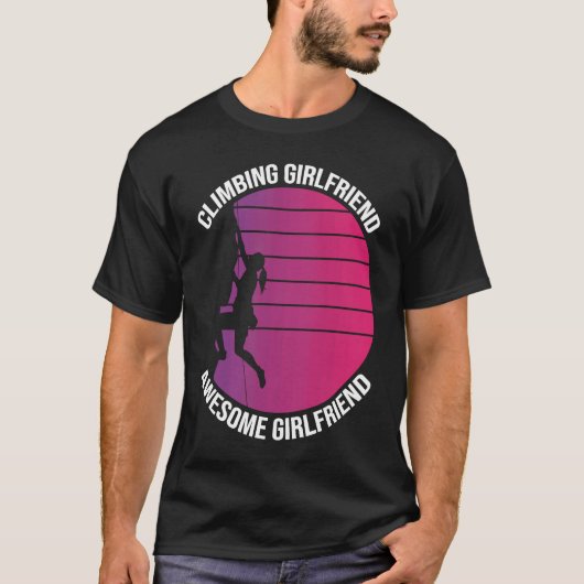 Mountain Climbing Rock Climb Climber Girlfriend Tシャツ (正面)