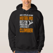 Mountain Climbing Rock Climb Climber Husband  3 パーカ (正面)