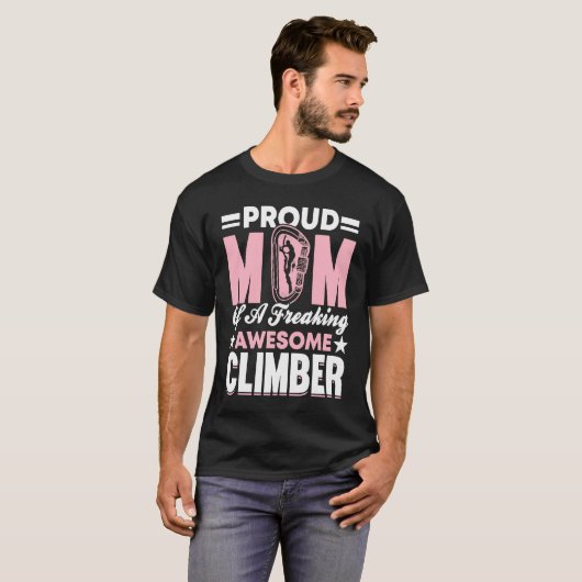 Mountain Climbing Rock Climb Mother Climber Mom  7 Tシャツ (正面フル)