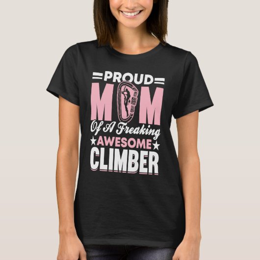 Mountain Climbing Rock Climb Mother Climber Mom  7 Tシャツ (正面)