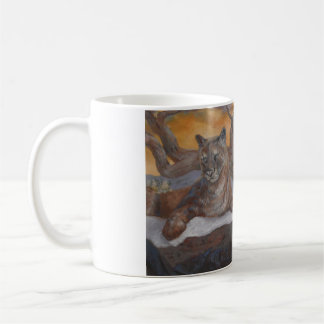 Mountain Cougar Winter Scene Coffee Cup  コーヒーマグカップ
