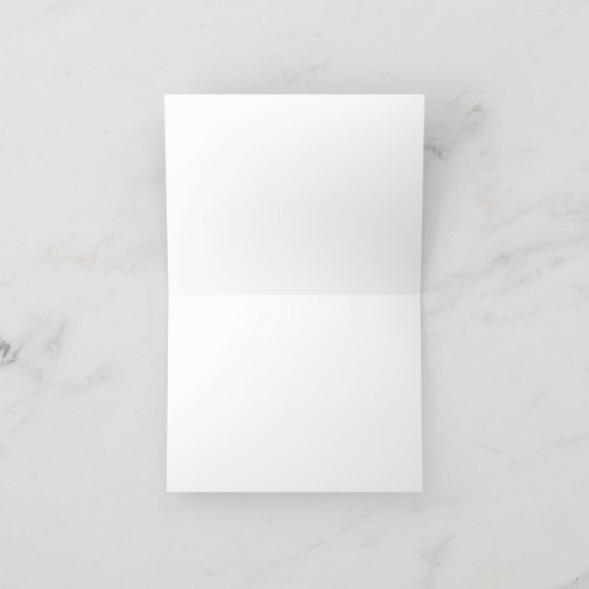 Mountain Cougar Winter Scene Folded Note Card  サンキューカード (内部)