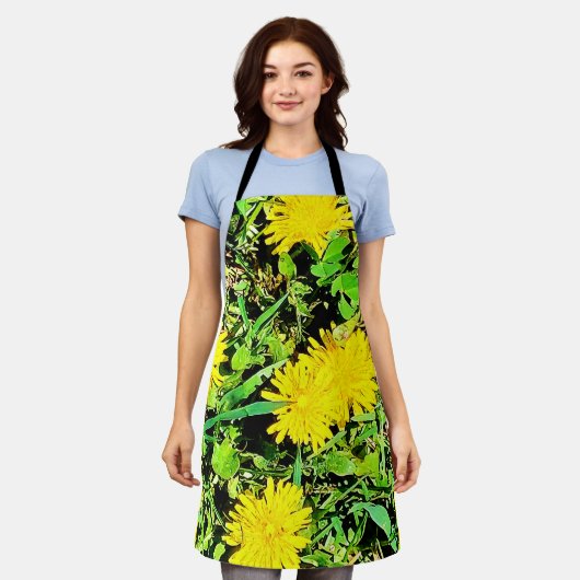 Mountain Dandelion写真：オタワ・カナダ エプロン (着用した状態)