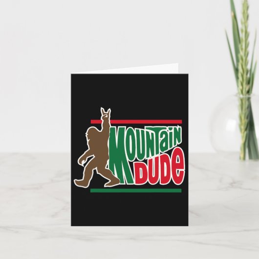 Mountain Dude Funny Big Foot Sasquatch Hiking  カード (正面)