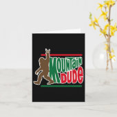 Mountain Dude Funny Big Foot Sasquatch Hiking  カード (黄色い花)