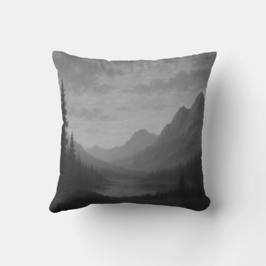 Mountain Escape Throw Pillow クッション (裏面)
