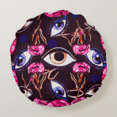 Mountain eye. Abstract pattern ラウンドクッション (裏面)