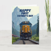 Mountain First Fathers Day Train Card カード (正面)