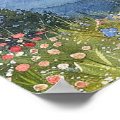 Mountain Floral Celebration Of Life Welcome Sign ポスター (角)