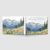 Mountain Floral In Loving Memory Funeral ゲストブック (全面)