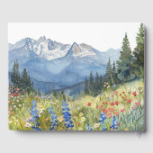 Mountain Floral In Loving Memory Funeral ゲストブック (裏面)