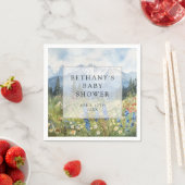 Mountain Floral Meadow Baby Shower スタンダードカクテルナプキン (インサイチュ)