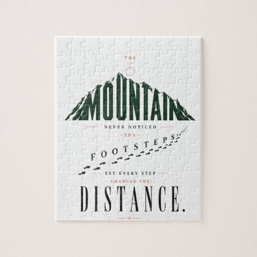 Mountain Footsteps Distance Quote ジグソーパズル (縦)
