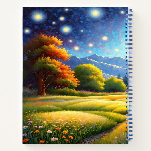 Mountain Forest Cabin Art ノートブック (裏面)