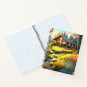 Mountain Forest Cabin Art ノートブック (内部)