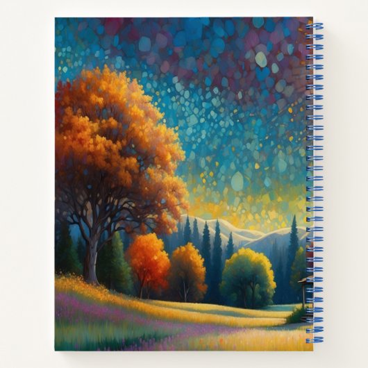 Mountain Forest Cabin Art ノートブック (裏面)