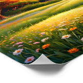 Mountain Forest Cabin Art ポスター (角)