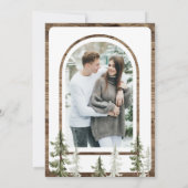 Mountain Forest Deer Photo Wedding セーブザデート (裏面)