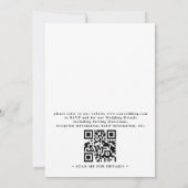 Mountain forest hand drawn sketch qr code wedding 招待状 (裏面)