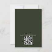 Mountain Forest Lake Rustic Budget QR Code Wedding 招待状 (裏面)