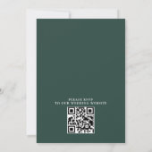 Mountain Forest Rustic Budget QR Code Wedding 招待状 (裏面)