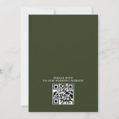 Mountain Forest Rustic Budget QR Code Wedding 招待状 (裏面)